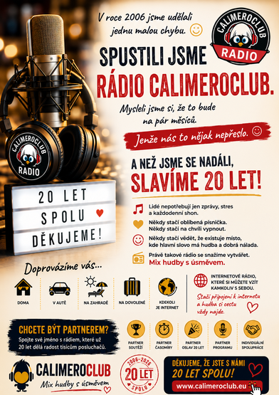 Rádio CALIMEROCLUB - narozeniny rádia